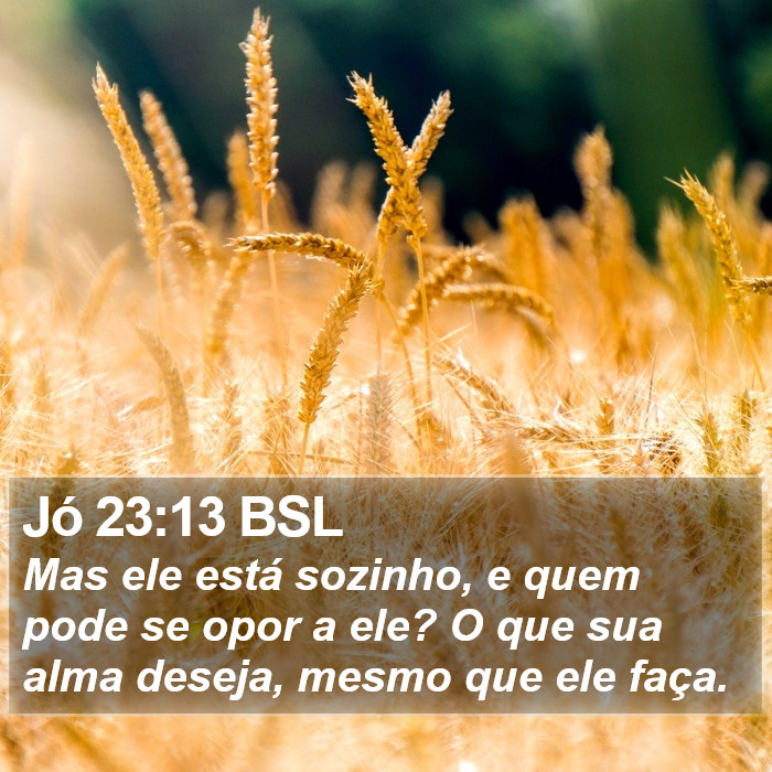 Jó 23:13 BSL Bible Study