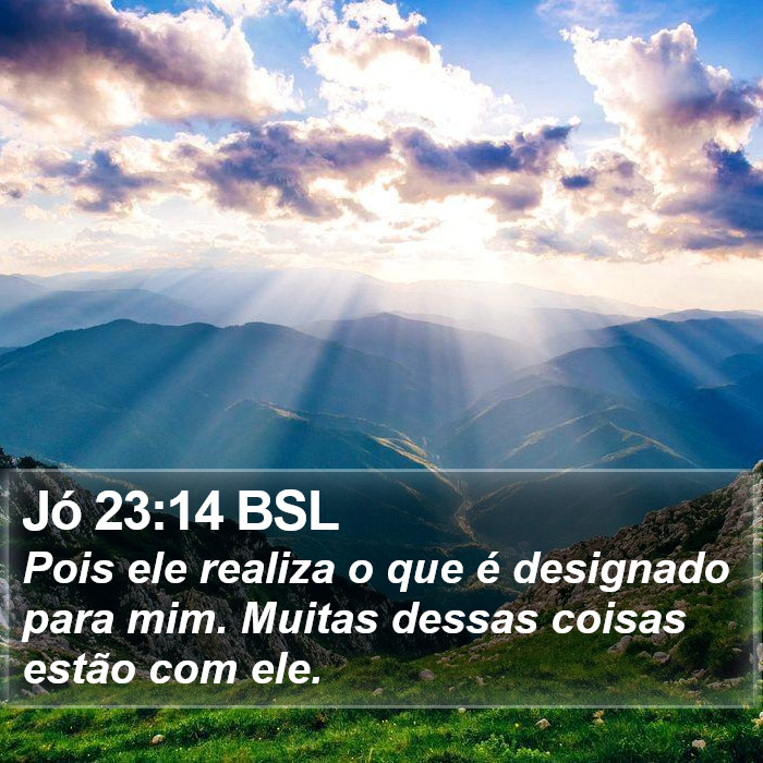 Jó 23:14 BSL Bible Study