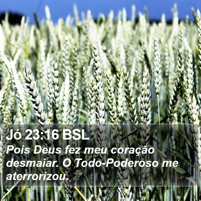 Jó 23:16 BSL Bible Study