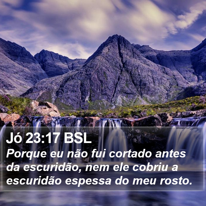 Jó 23:17 BSL Bible Study