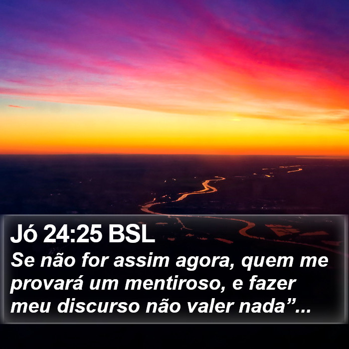 Jó 24:25 BSL Bible Study