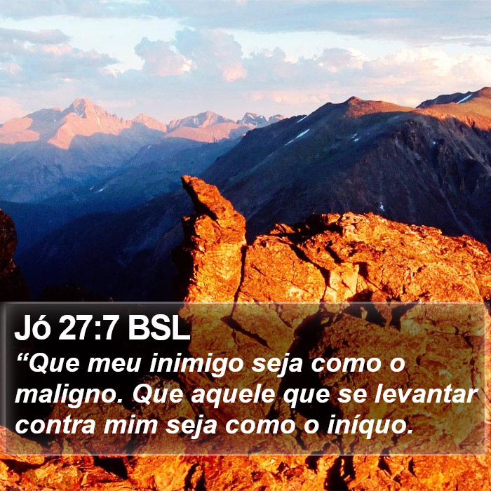 Jó 27:7 BSL Bible Study
