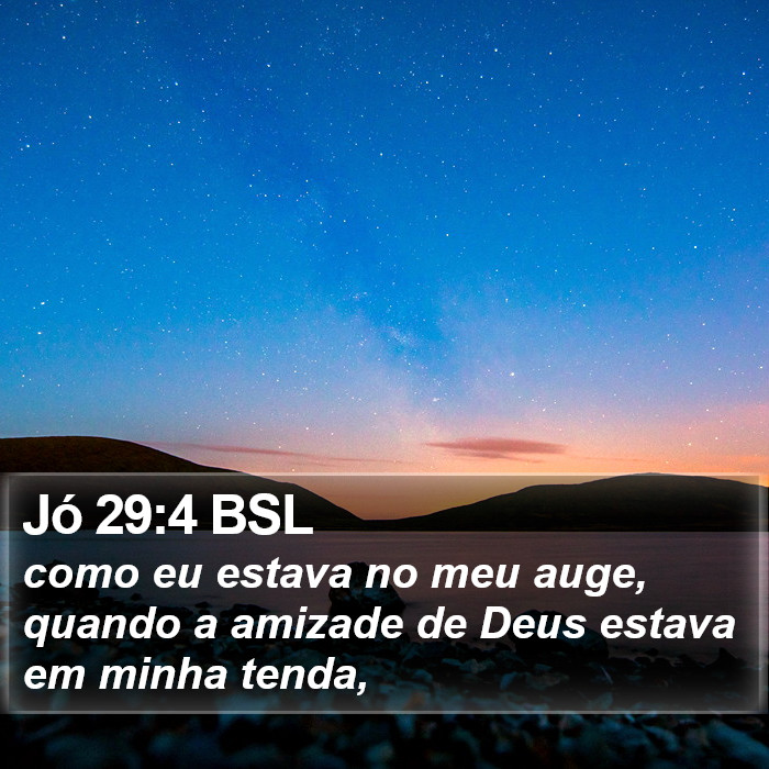 Jó 29:4 BSL Bible Study