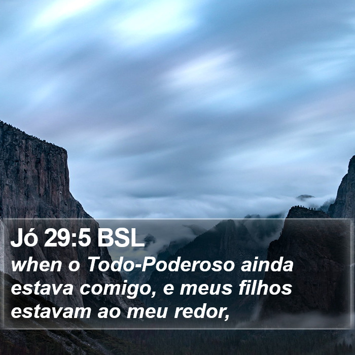 Jó 29:5 BSL Bible Study