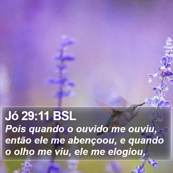 Jó 29:11 BSL Bible Study