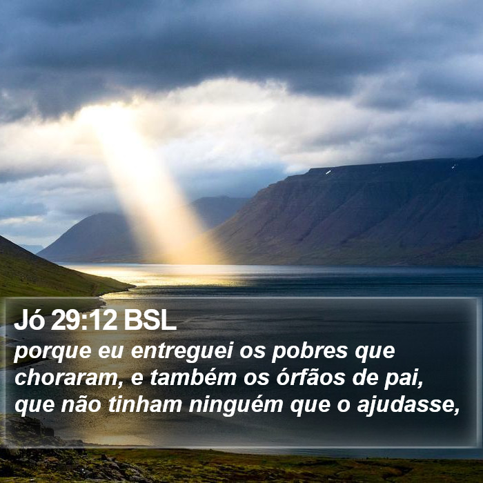 Jó 29:12 BSL Bible Study