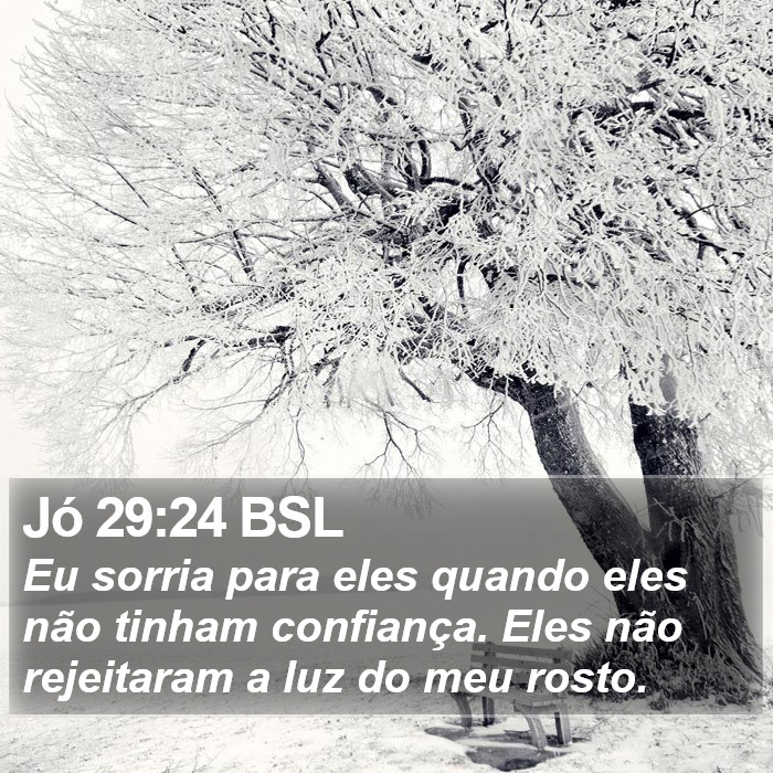 Jó 29:24 BSL Bible Study