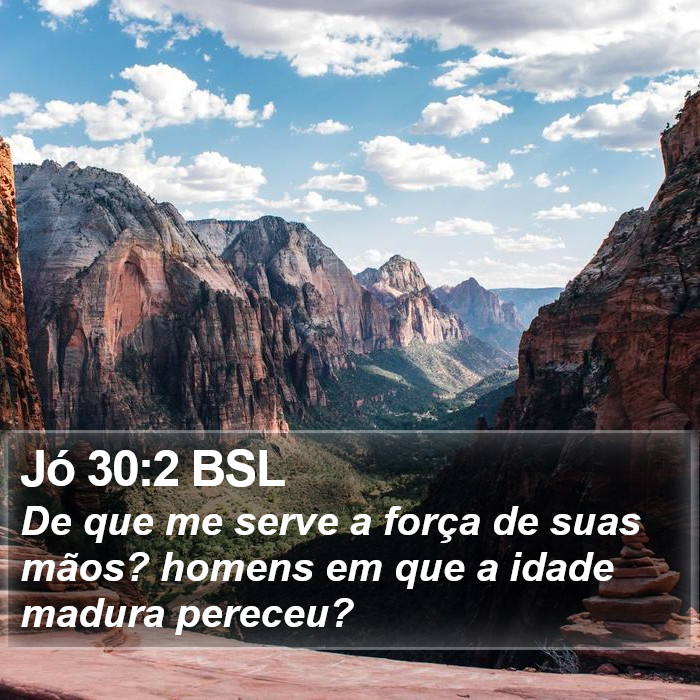 Jó 30:2 BSL Bible Study