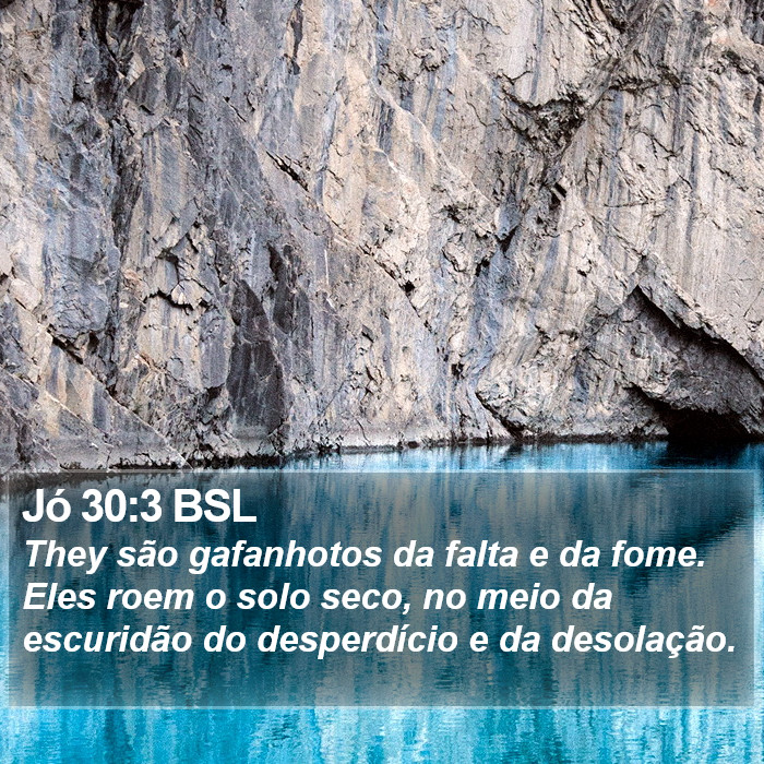 Jó 30:3 BSL Bible Study