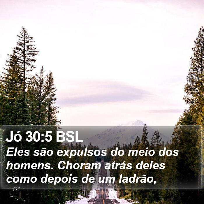 Jó 30:5 BSL Bible Study