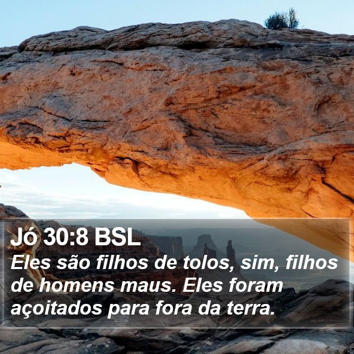 Jó 30:8 BSL Bible Study