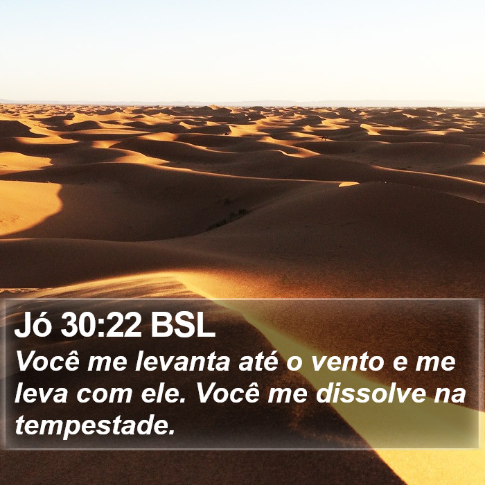 Jó 30:22 BSL Bible Study