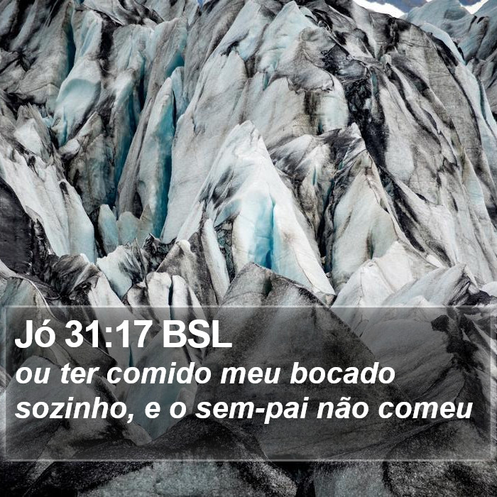 Jó 31:17 BSL Bible Study