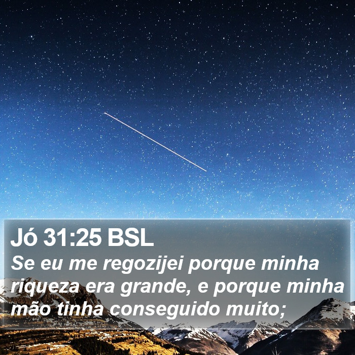 Jó 31:25 BSL Bible Study