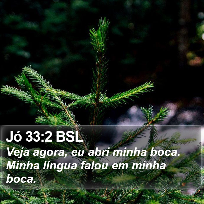 Jó 33:2 BSL Bible Study