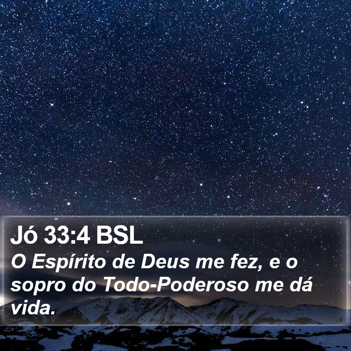 Jó 33:4 BSL Bible Study