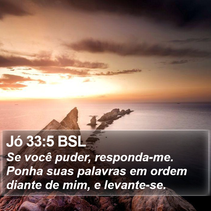 Jó 33:5 BSL Bible Study