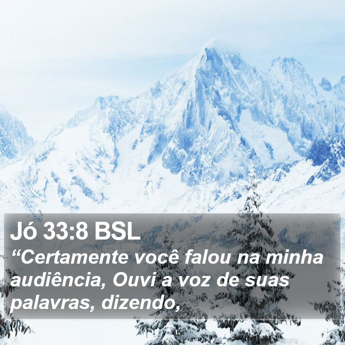 Jó 33:8 BSL Bible Study