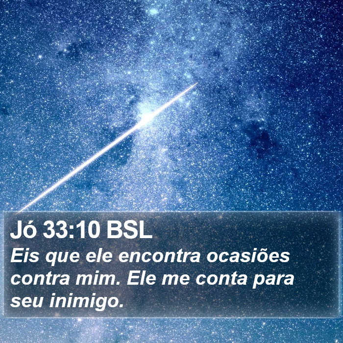 Jó 33:10 BSL Bible Study