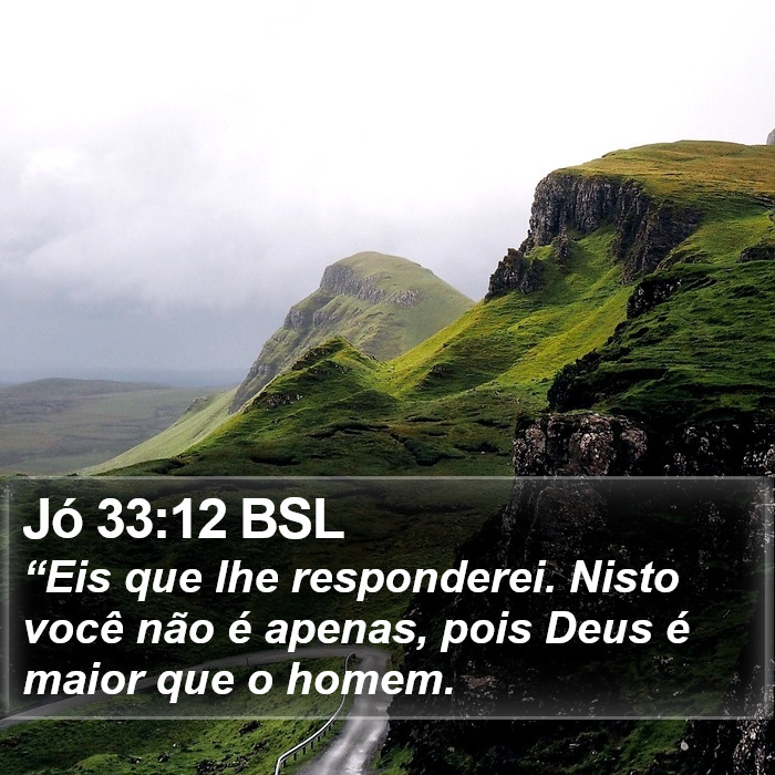 Jó 33:12 BSL Bible Study