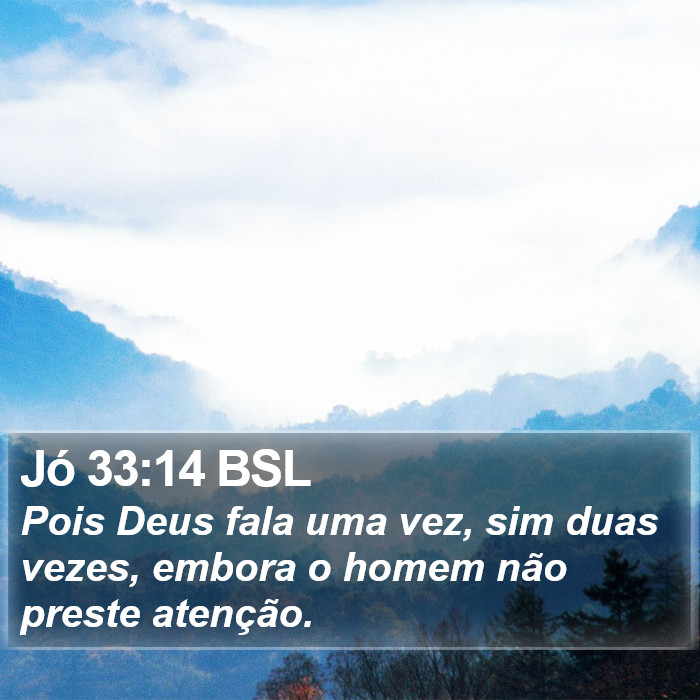 Jó 33:14 BSL Bible Study