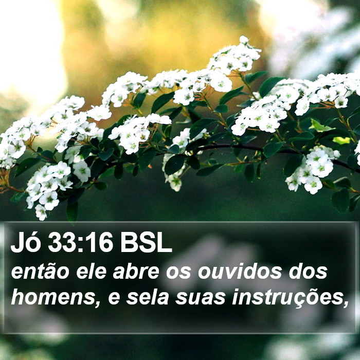 Jó 33:16 BSL Bible Study