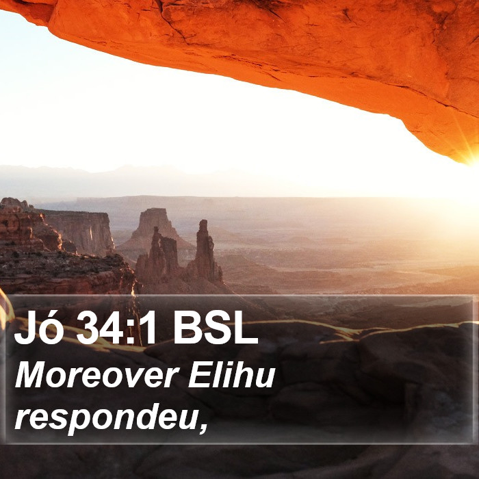 Jó 34:1 BSL Bible Study