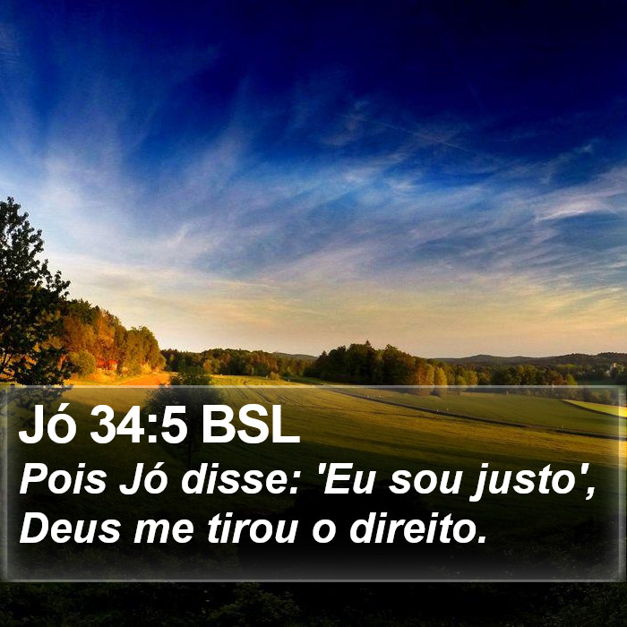 Jó 34:5 BSL Bible Study