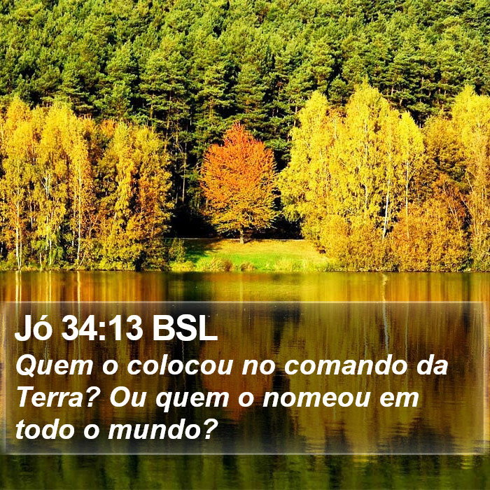 Jó 34:13 BSL Bible Study