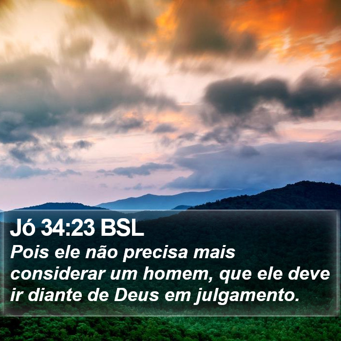 Jó 34:23 BSL Bible Study