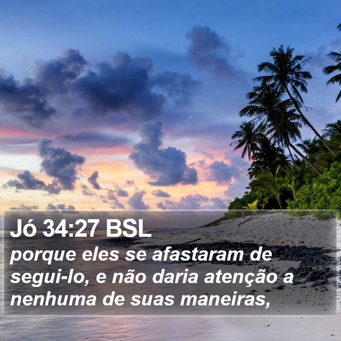 Jó 34:27 BSL Bible Study