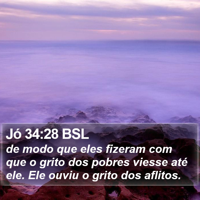 Jó 34:28 BSL Bible Study