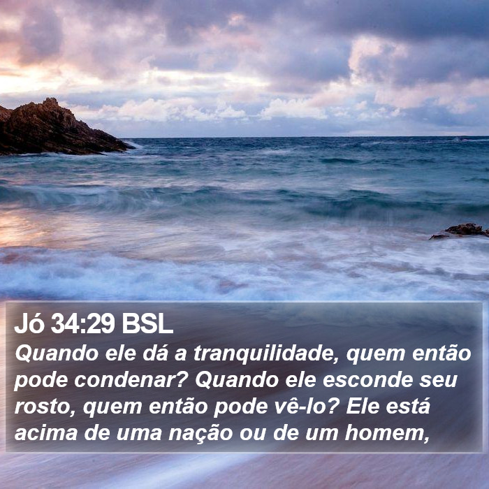 Jó 34:29 BSL Bible Study