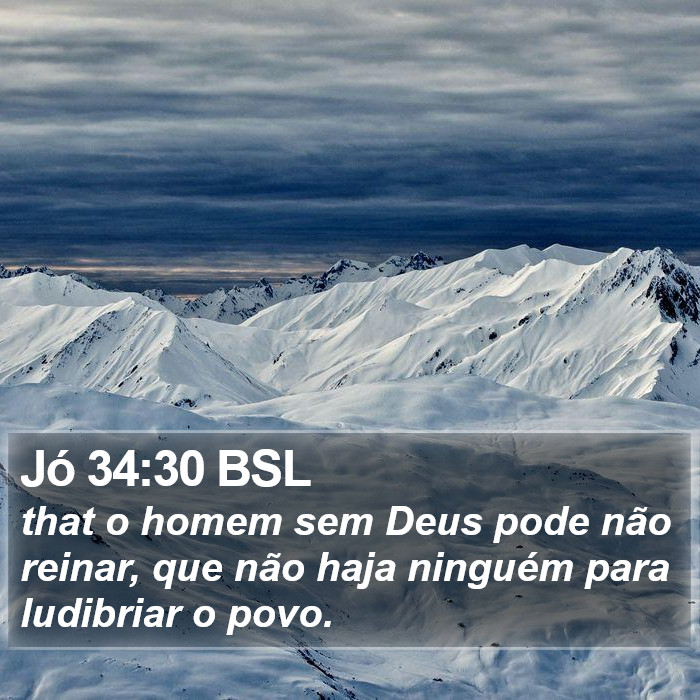 Jó 34:30 BSL Bible Study