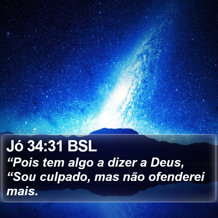 Jó 34:31 BSL Bible Study