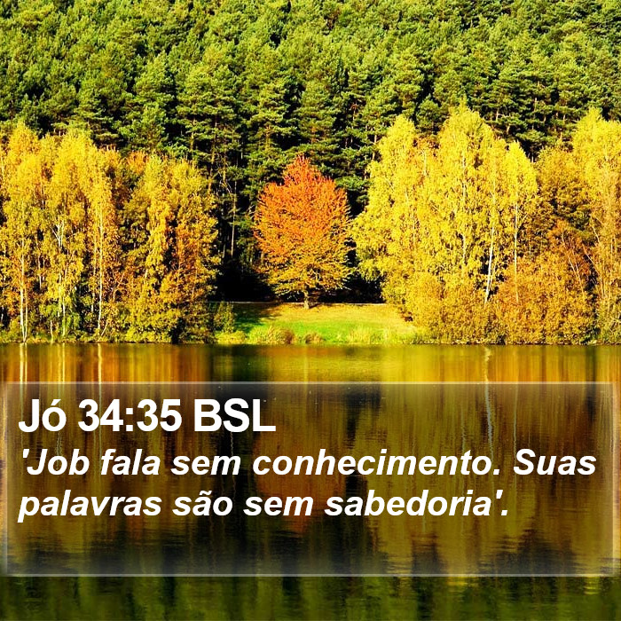 Jó 34:35 BSL Bible Study