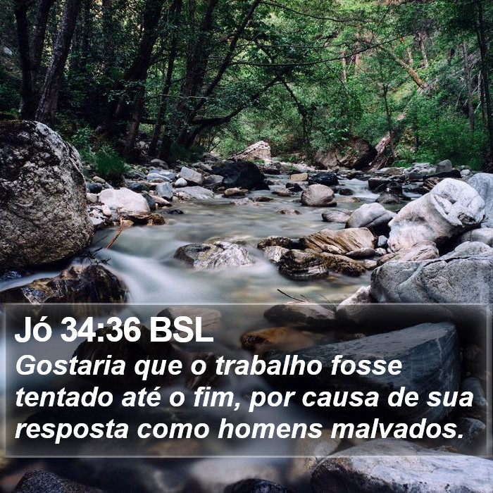 Jó 34:36 BSL Bible Study