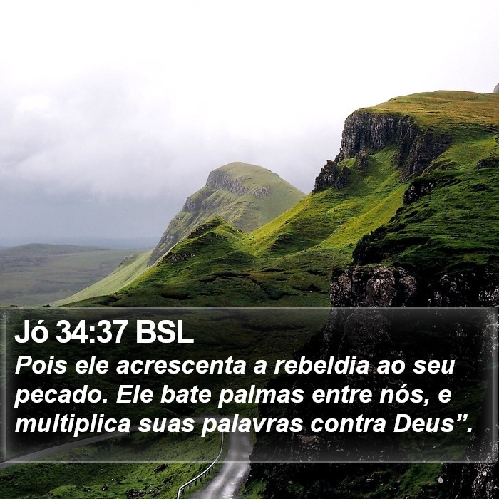 Jó 34:37 BSL Bible Study