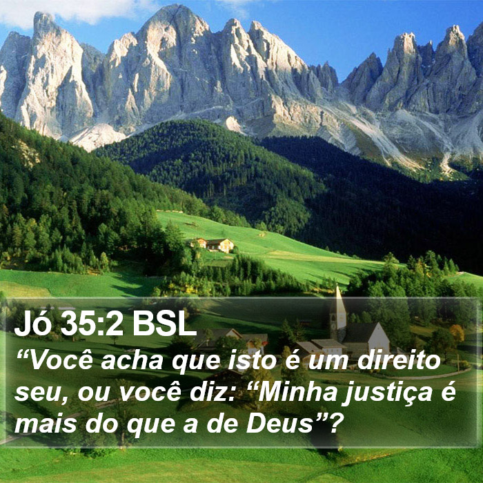 Jó 35:2 BSL Bible Study