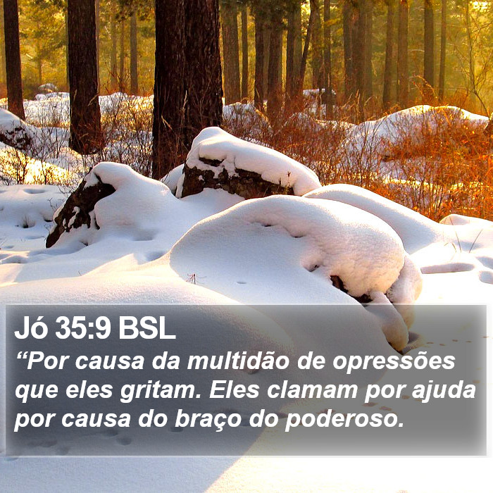 Jó 35:9 BSL Bible Study