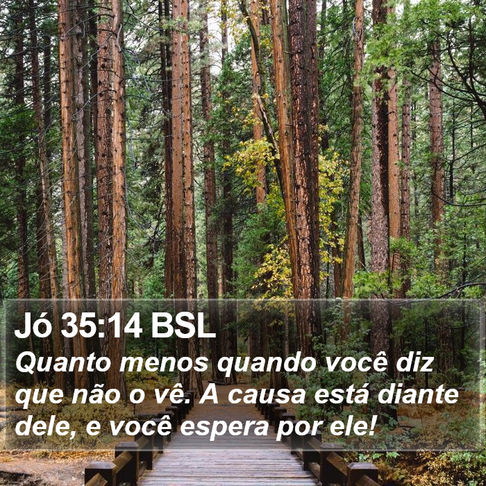 Jó 35:14 BSL Bible Study