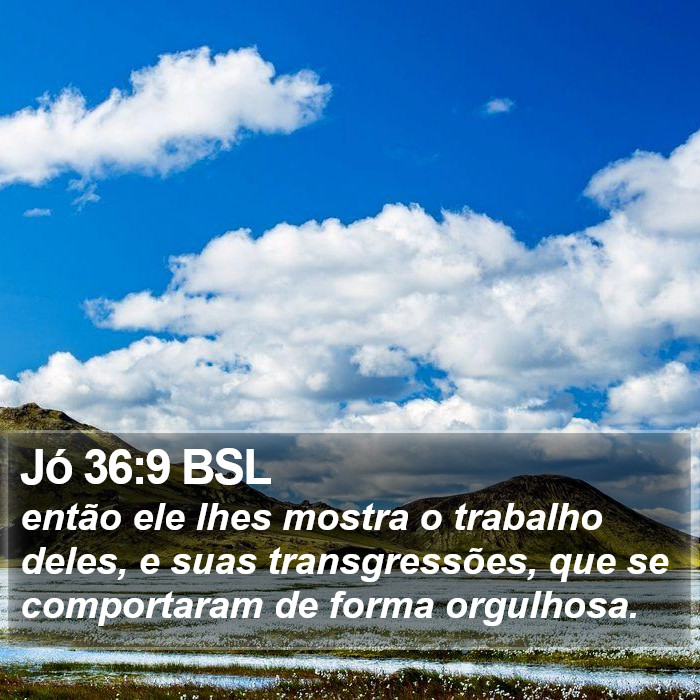 Jó 36:9 BSL Bible Study