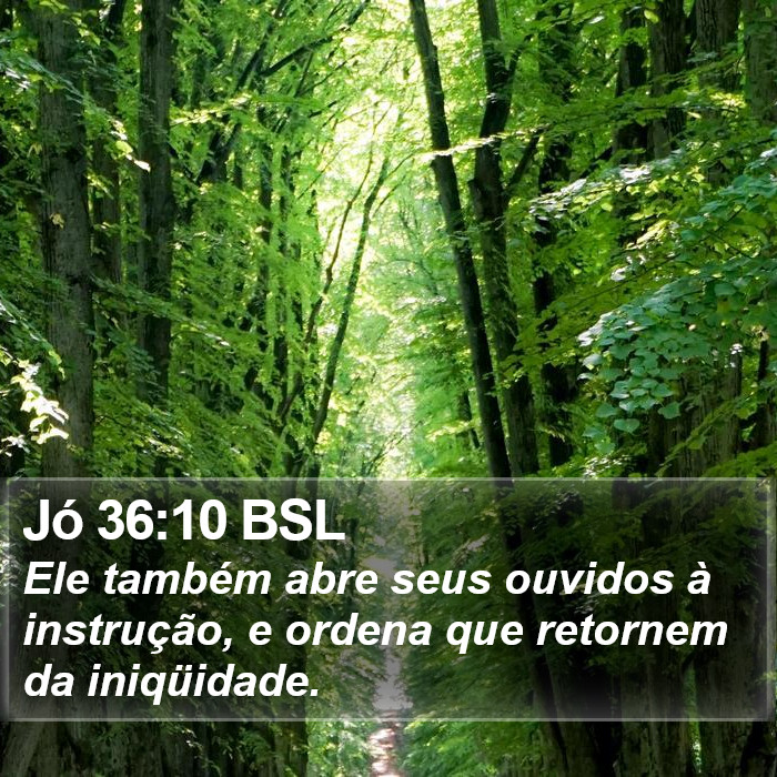 Jó 36:10 BSL Bible Study