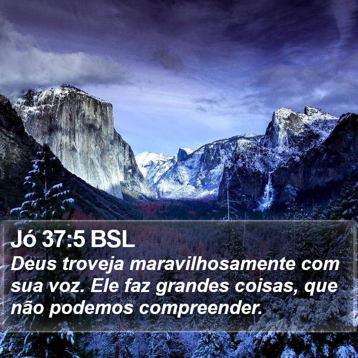 Jó 37:5 BSL Bible Study