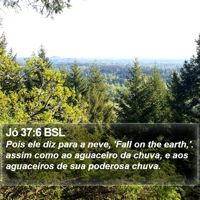 Jó 37:6 BSL Bible Study