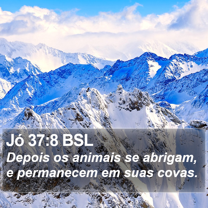 Jó 37:8 BSL Bible Study