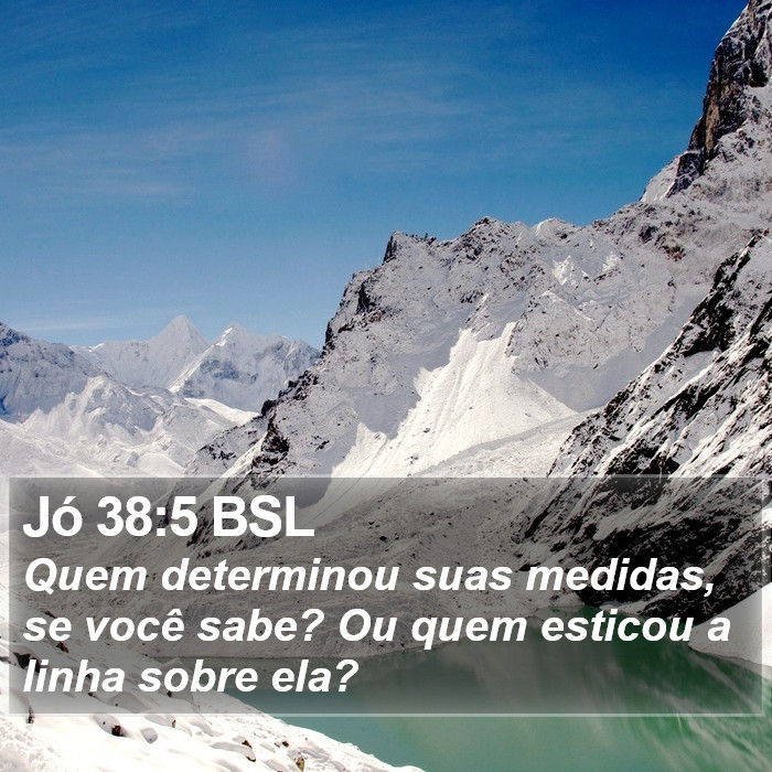 Jó 38:5 BSL Bible Study