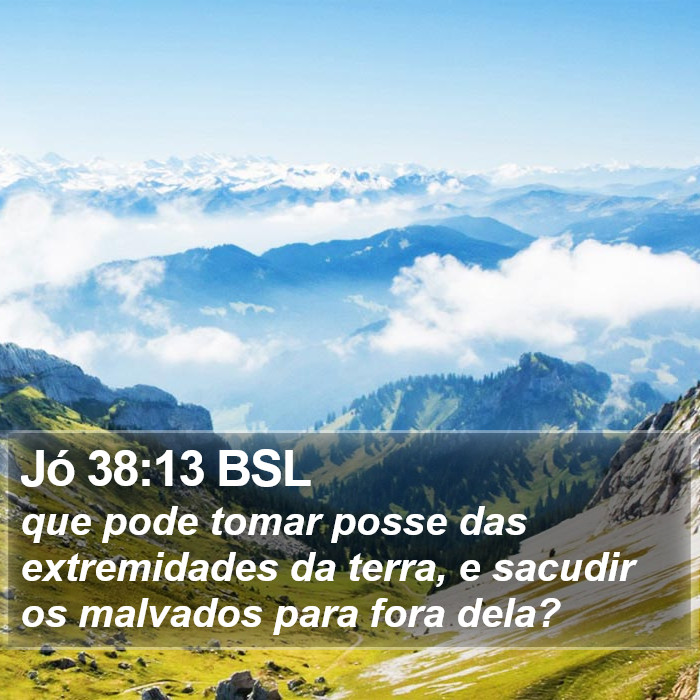 Jó 38:13 BSL Bible Study