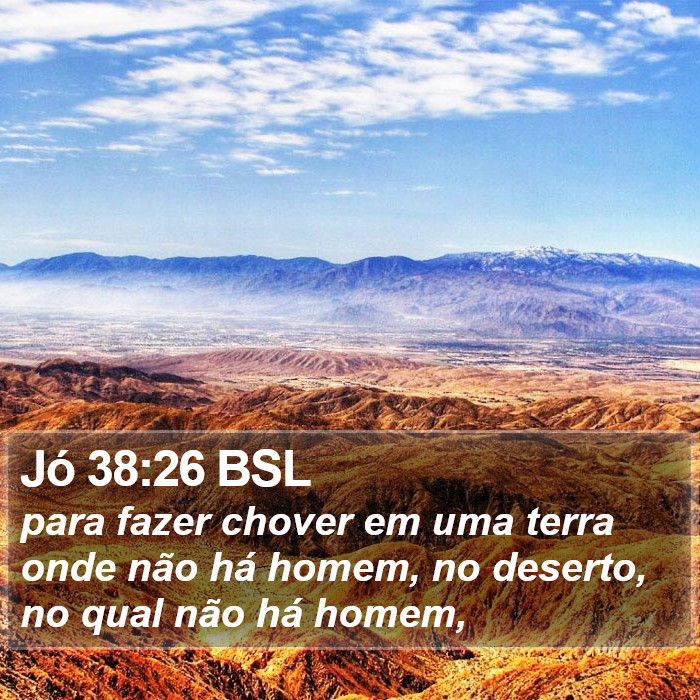 Jó 38:26 BSL Bible Study