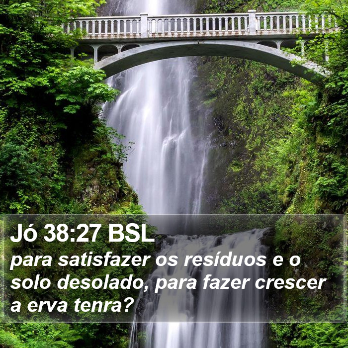 Jó 38:27 BSL Bible Study